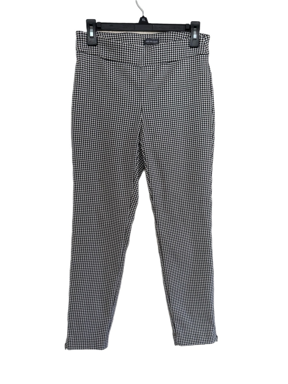 Van Heusen Black and White Houndstooth Skinny Pants with ankle zipper Size 6